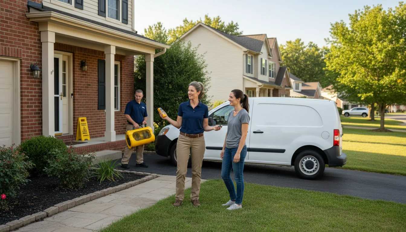 Residential water damage restoration in Great Lakes, IL